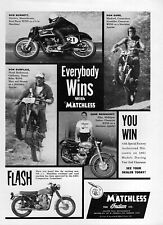 1961 Matchless G-50 & Apache Motorcycle Original Print Ad  picture