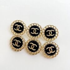 Chanel Vintage Designer White and Black Rope Button STAMPED | 6 PC Bundle picture