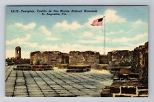 St Augustine FL- Florida, Castillo De San Marcos Monument, Vintage Postcard picture