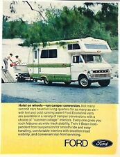 1972 Advertising Ford Econoline Van Camper Hotel On Wheels Travel Print Ad picture