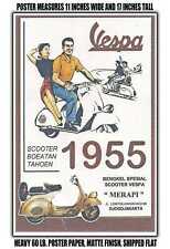 11x17 POSTER - 1955 Vespa Scooter Indonesia picture