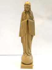 Vintage Mother Virgin Mary Catholic Christian Plastic Figurine Religious Statue picture