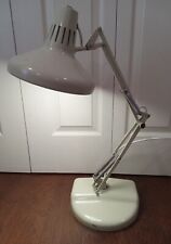 LUXO Industrial Desk Task Lamp Articulating Arm Bench Drafting Table Vtg MCM picture