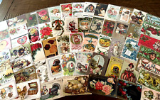 Nice Lot of 65~Mixed Vintage Antique Holidays Greeting Postcards~in sleeves-h965 picture