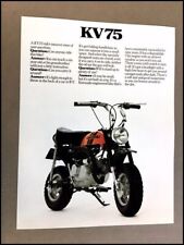 1980 Kawasaki KV75 Mini Motorcycle Bike 1-page Vintage Brochure Spec Sheet picture