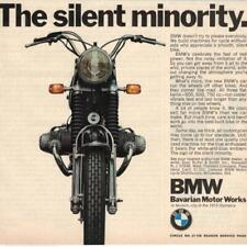 BMW MOTORCYCLES FLAT TWINS 1971 PRINT AD VINTAGE THE SILENT MINORITY 500 750 cc picture