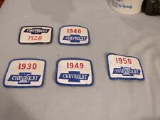Lot Of 5 Vintage Chevrolet Patch 1928, 1930, 1940, 1949, 1950 Chevy Patches picture
