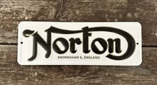 NORTON MOTORCYCLES EMBOSSED METAL SIGN picture