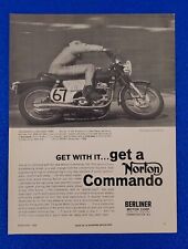 1969 NORTON COMMANDO 750cc MOTORCYCLE ORIGINAL VINGAGE PRINT AD  picture