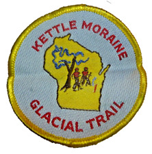 Vintage 1960s Kettle Moraine Glacial Train Wisconsin Skiing Snow Mobile Patch picture