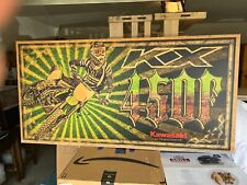 KAWASAKI kx 450F motorcycle Display sign from Dealership 5 ft by 3 ft picture