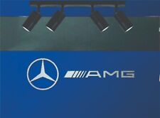 Mercedes, AMG Logo and Lettering, Brushed Aluminum, 6 Feet Wide, Garage Sign picture