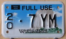 WYOMING MOTORCYCLE DEALER  license plate  2002  20 - 7YM picture