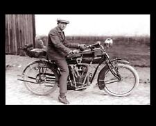 Vintage Indian Motorcycle PHOTO 1916 Power Plus V Twin Bike Rider picture