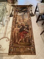 Tapestries LTD. High Point, NC. Wall Hanging. NO Flaws. 2 Tassles & wooden rod. picture