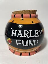 Harley Davidson Fund Jar Bank Ganz Bella Casa Cork Top Ceramic - Adorable  picture