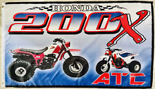 Honda 200x SX 250 ATV S ATC FLAG BANNER DRAPEAU MAN CAVE GARAGE picture