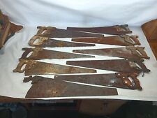 Vintage Hand Saw Lot Of 10 Barn Find Disston And Other Makes Rusty  Saw1 picture