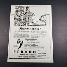 1952 Print Ferodo Brake Linings Clutch Facings Forgotten Anything   AD1-6 picture