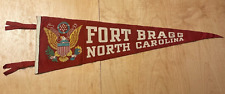 Vintage Rare 1940s WW2 Fort Bragg North Carolina Felt 8x26 Pennant Flag picture
