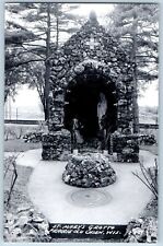 Prairie Du Chien Wisconsin WI Postcard RPPC Photo St. Mary's Grotto c1950's picture