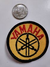 Vintage Sew-on Patch Yamaha Logo Yellow Round New Old Stock Unused  picture