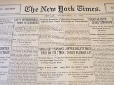 1921 SEPT 11 NEW YORK TIMES - RUTH SUPER NORMAL SO HE HITS HOMERS - NT 6492 picture