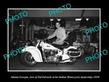 OLD 8x6 HISTORIC PHOTO OF ATLANTA GEORGIA THE INDIAN MOTORCYCLE STORE c1950 picture