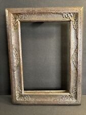 Antique Metal Picture frame/photo frame/Europe C.1940/Gilt Flowers/Rectangle picture