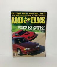 Vintage Car Magazine Road & Track October 1986 - Ford Vs Chevy Twin Turbo Vette picture