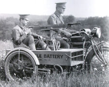  Indian Motorcycle and M1914 Colt Machine Gun-1917 World War 1 Photo picture