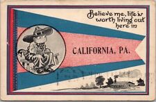 1914 CALIFORNIA, Pennsylvania Greetings Postcard 