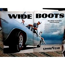 Vintage 1967 Goodyear Tires Wide Boots Barracuda Ad Original epherma picture