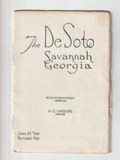 Antique  DeSoto Hotel Savannah Georgia , 12 page Book , Loaded with Photos picture