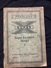 Original Teens 1925-1931 Super Excelsior Super X Parts List Book Super X Model picture