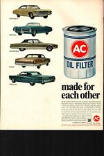 1967 AC Oil Filter Made For Each Other Chevy Cadillac Buick Full Page Print Ad picture