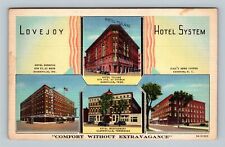 Advertisement For Lovejoy Hotel System, Vintage Postcard picture