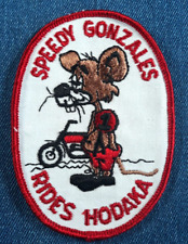 NOS Vintage Speedy Gonzales Rides Hodaka Patch Motorcycle Drit Trail Bike Racing picture