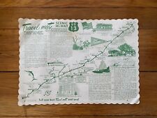 Vintage Hi-Way US 13 Placemat Travelmat Scenic Souvenir Paper Travel Map ESVA picture