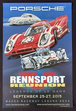 Signed Vic Elford 2015 PORSCHE RENNSPORT REUNION V Le Mans 917 356 SIMON Poster picture
