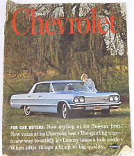 1964 Chevrolet Line Up Catalog / Impala Bel Air Biscayne Wagons Print Ad Info picture