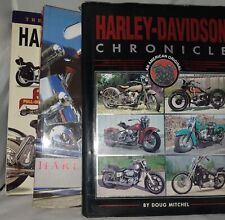 Lot Of 3-HARLEY DAVIDSON BOOKS- The Complete History-Chronicle-Gatefold picture