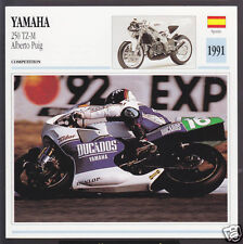 1991 Yamaha 250cc TZ-M Alberto Puig Race Motorcycle Photo Spec Info Stat Card picture