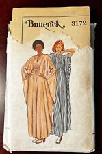 VTG Butterick #3172 Gathered Front Batwing Caftan Misses One Size CUT Complete picture