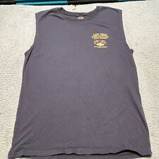 Harley-Davidson Shirt Mens Large Gray Sleeveless Double Sided Motorcycle Vintage picture