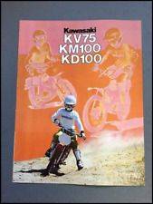 1979 Kawasaki Motorcycle Bike Vintage Sales Brochure Folder - KM100 KD100 KD75 picture