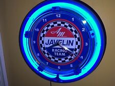 AM AMC Javelin Motors Auto Garage Man Cave Neon Wall Clock Advertising Sign picture