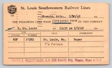 1948 St Louis Southwestern Railway Lines Graham Paper Phoenix Arizona P346A picture