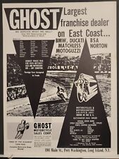 1968 Ghost Motorcycle Sales Print Ad BMW Ducati Moto Guzzi Norton BSA Matchless picture