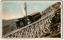 Postcard 1911 Train Going Up Jacobs Ladder in Mt. Washington, NH picture